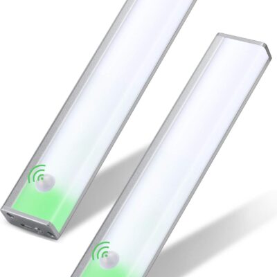 2 Pack Wireless Under Cabinet Lights Closet Lights Motion Sensor Pantry Light, Rechargeable Closet Lighting Battery Operated,USB Cordless Under Counter Light